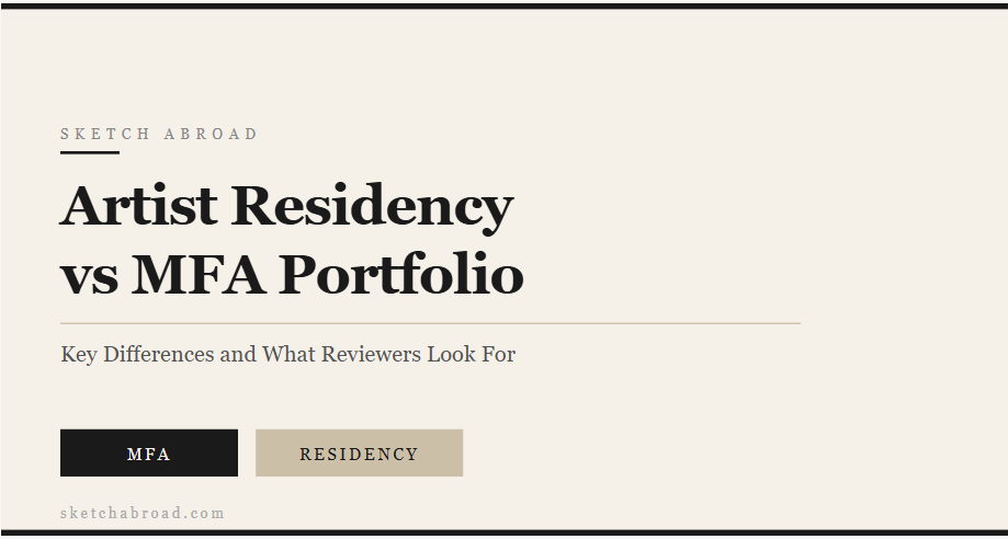 MFA portfolio vs residency portfolio key differences